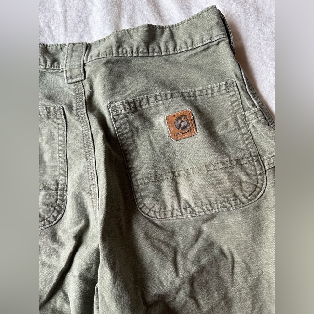 Carhartt Olive Green Cargo Work Pants - Picture 6 of 6
